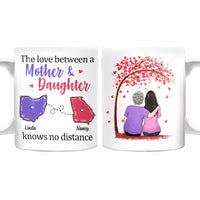 Personalized Long Distance Mother Daughter Tree Mug AG143 30O34 thumb 1