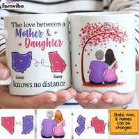 Personalized Long Distance Mother Daughter Tree Mug AG143 30O34 thumb 1