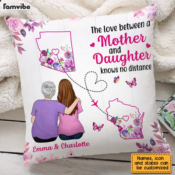 Personalized Mother And Daughter Long Distance Pillow AG166 32O28 1