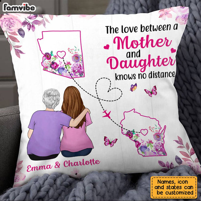Personalized Mother And Daughter Long Distance Pillow AG166 32O28 1
