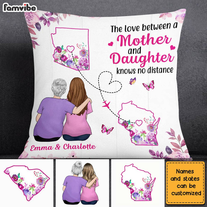 Personalized Mother And Daughter Long Distance Pillow AG166 32O28 1