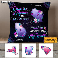 Personalized Close Together Or Far Apart Long Distance Pillow AG163 32O53 thumb 1