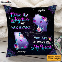 Personalized Close Together Or Far Apart Long Distance Pillow AG163 32O53 thumb 1