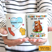 Personalized Long Distance Bear Mug AG164 23O53 thumb 1