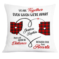 Personalized Long Distance Never Apart Pillow AG165 30O31 thumb 1