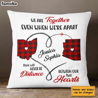 Personalized Long Distance Never Apart Pillow AG165 30O31 thumb 1