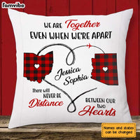 Personalized Long Distance Never Apart Pillow AG165 30O31 thumb 1