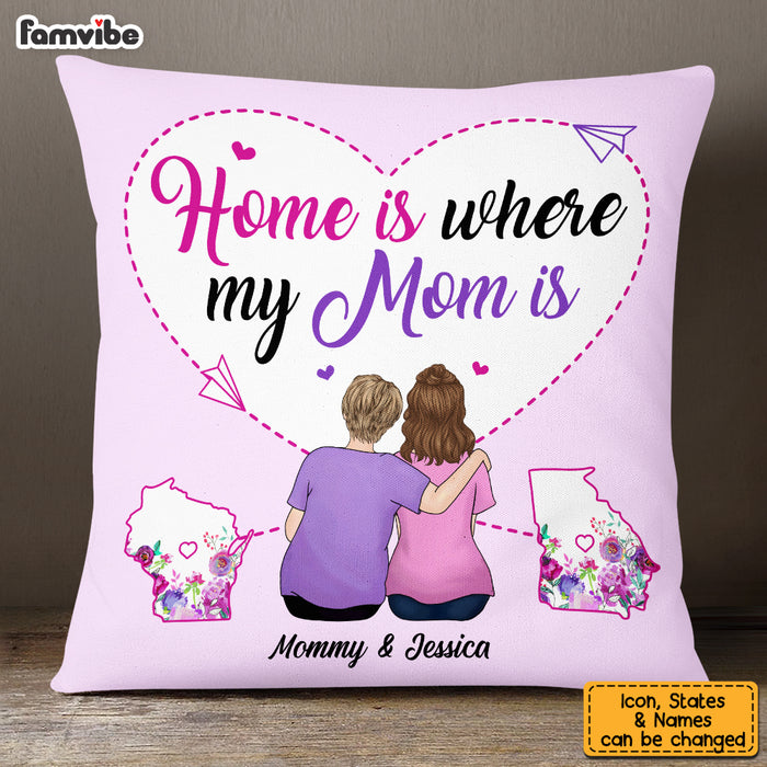 Personalized Long Distance Mom Home Pillow AG164 30O53 1