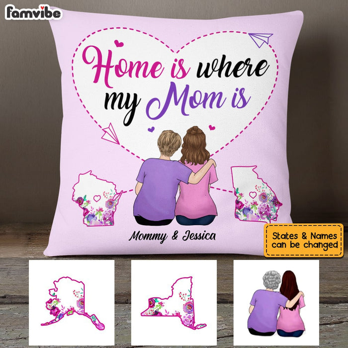 Personalized Long Distance Mom Home Pillow AG164 30O53 1