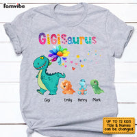 Personalized Grandmasaurus Colorful Flower T Shirt AG187 58O53 thumb 1