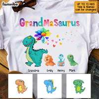 Personalized Grandmasaurus Colorful Flower T Shirt AG187 58O53 thumb 1