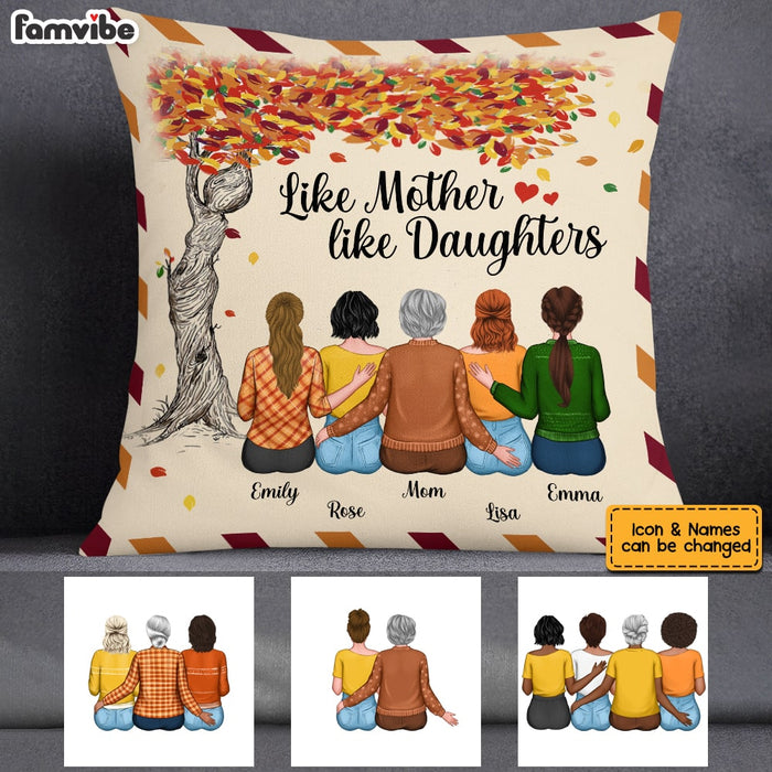 Personalized Fall Like Mom Like Daughter Pillow AG174 30O53 1