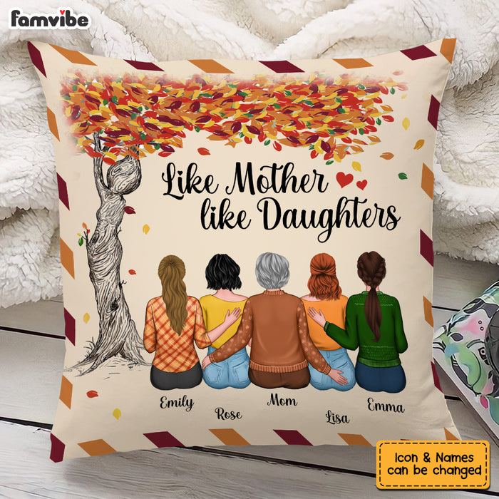 Personalized Fall Like Mom Like Daughter Pillow AG174 30O53 1