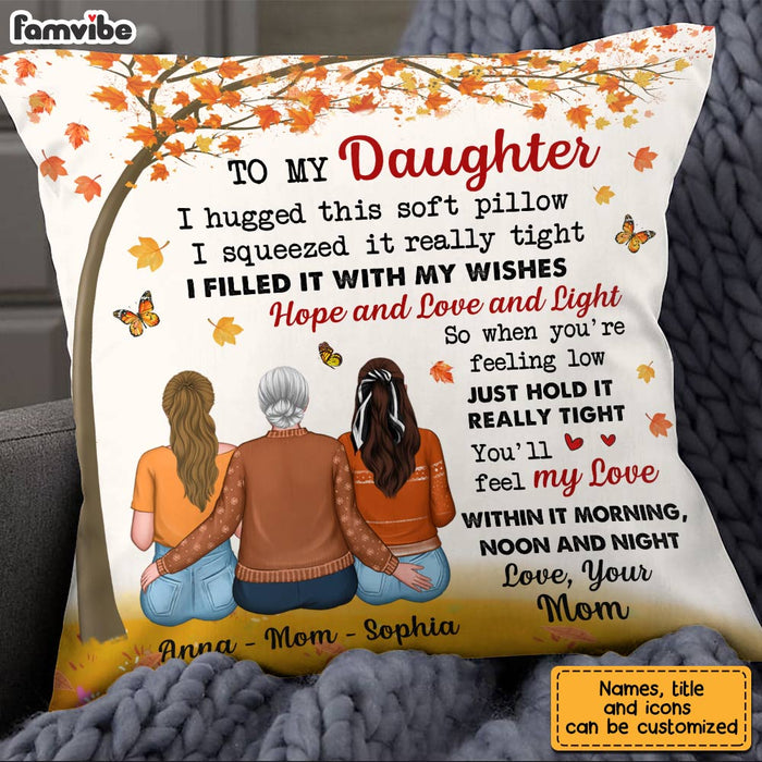 Personalized Fall Daughter Hug This Tree Pillow AG174 30O28 1