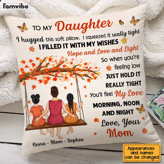 Personalized Daughter Hug This Fall Pillow AG172 23O28 1