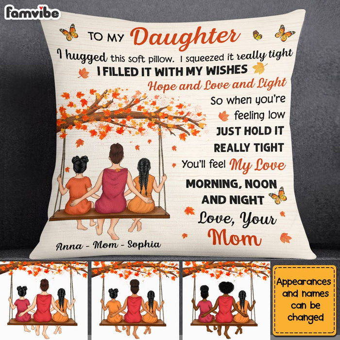 Personalized Daughter Hug This Fall Pillow AG172 23O28 1
