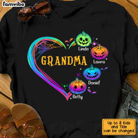 Personalized Grandma Heart Pumpkin Halloween T Shirt AG174 58O34 thumb 1
