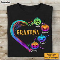 Personalized Grandma Heart Pumpkin Halloween T Shirt AG174 58O34 thumb 1