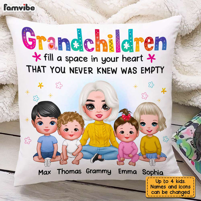 Personalized Grandma Colorful Flower Pillow AG172 30O31 1