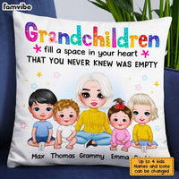 Personalized Grandma Colorful Flower Pillow AG172 30O31 thumb 1