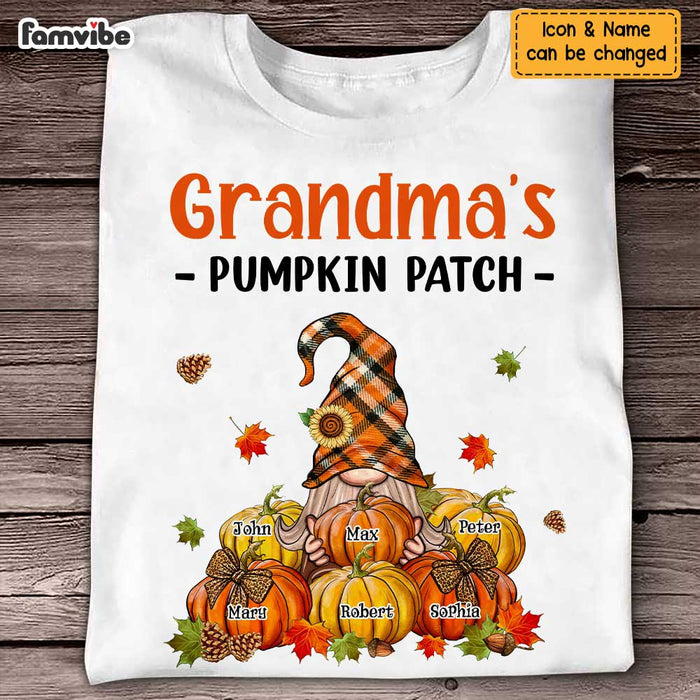 Personalized Fall Grandma Pumpkin Patch T Shirt AG173 23O47 1