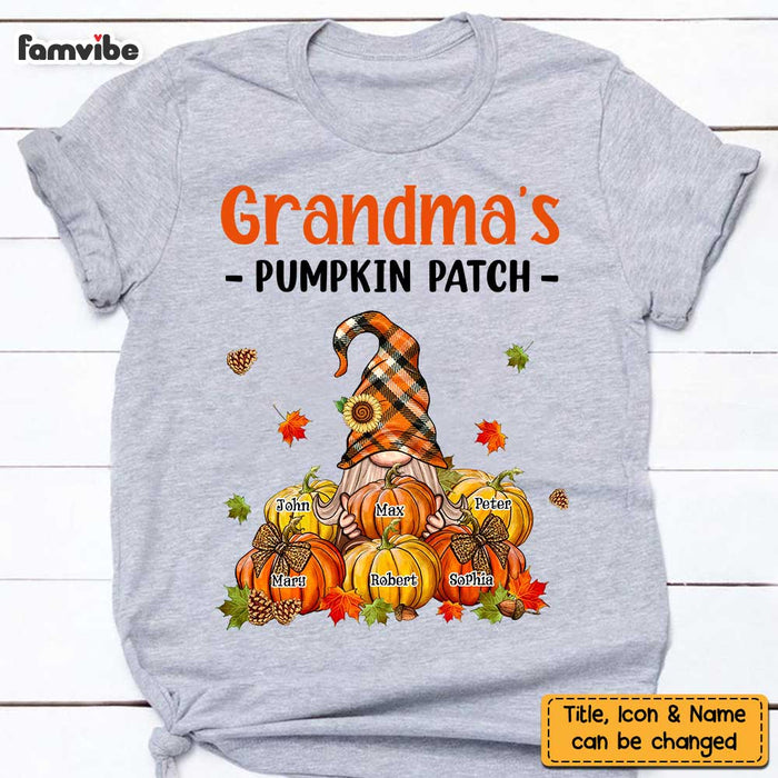 Personalized Fall Grandma Pumpkin Patch T Shirt AG173 23O47 1