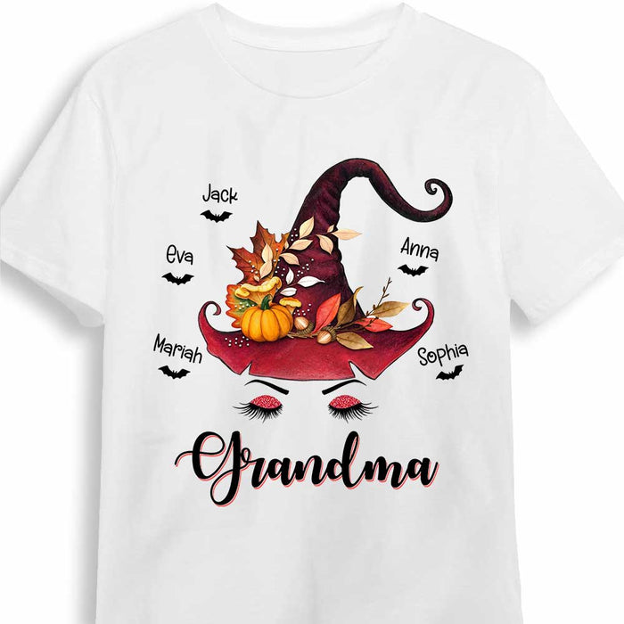 Personalized Fall Halloween Grandma T Shirt AG182 23O34 1