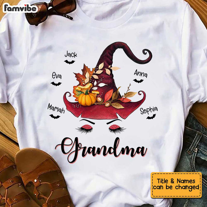 Personalized Fall Halloween Grandma T Shirt AG182 23O34 1