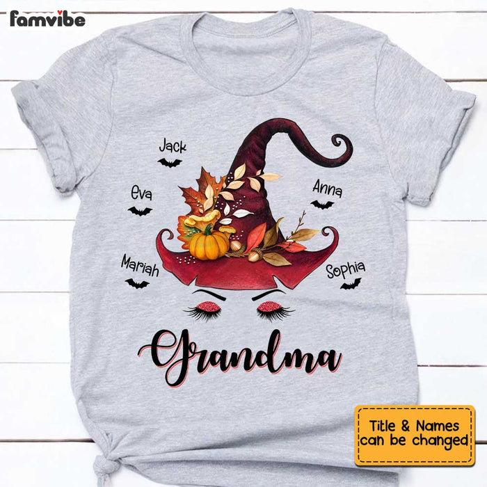 Personalized Fall Halloween Grandma T Shirt AG182 23O34 1