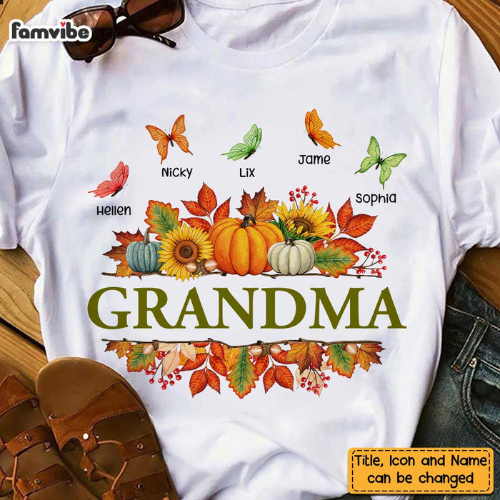 Personalized Fall Grandma T Shirt AG181 23O47 1