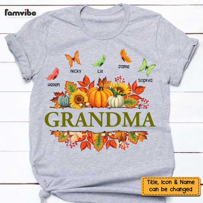 Personalized Fall Grandma T Shirt AG181 23O47 1