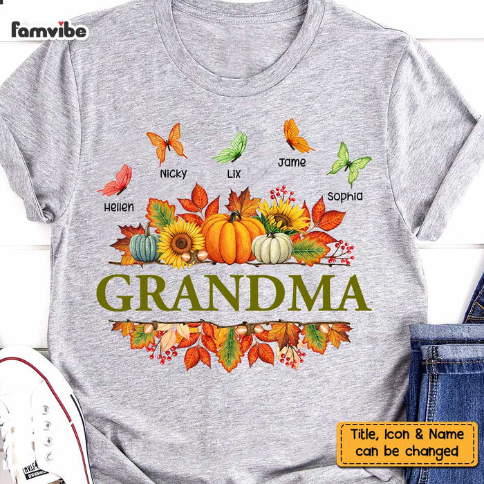Personalized Fall Grandma T Shirt AG181 23O47 1