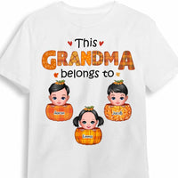 Personalized Fall This Grandma Belongs To Pumpkin T Shirt AG183 32O34 thumb 1