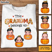 Personalized Fall This Grandma Belongs To Pumpkin T Shirt AG183 32O34 thumb 1