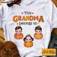 Personalized Fall This Grandma Belongs To Pumpkin T Shirt AG183 32O34 thumb 1