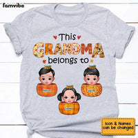 Personalized Fall This Grandma Belongs To Pumpkin T Shirt AG183 32O34 thumb 1
