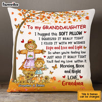 Personalized Granddaughter I Hug This Pillow Pumpkin Fall Season AG184 58O53 thumb 1