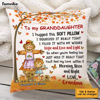 Personalized Granddaughter I Hug This Pillow Pumpkin Fall Season AG184 58O53 thumb 1