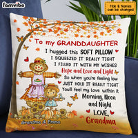 Personalized Granddaughter I Hug This Pillow Pumpkin Fall Season AG184 58O53 thumb 1