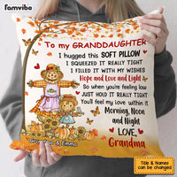 Personalized Granddaughter I Hug This Pillow Pumpkin Fall Season AG184 58O53 thumb 1