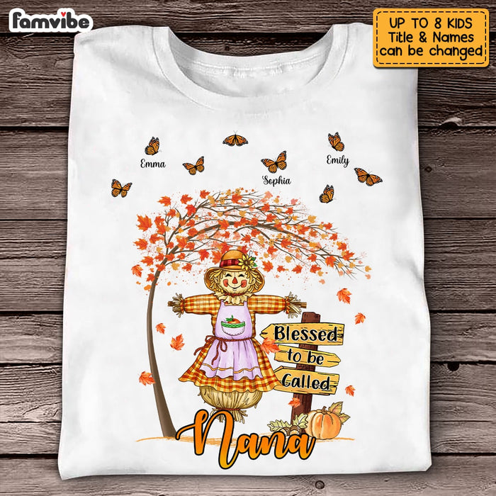 Personalized Blessed To Be A Grandma Fall Pumpkin T Shirt AG185 58O53 1