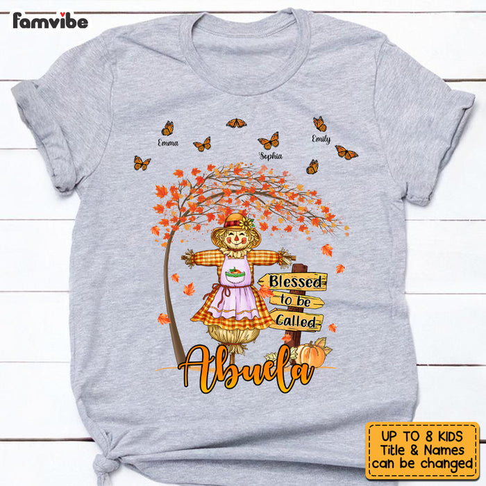 Personalized Blessed To Be A Grandma Fall Pumpkin T Shirt AG185 58O53 1