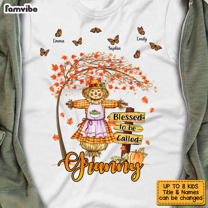 Personalized Blessed To Be A Grandma Fall Pumpkin T Shirt AG185 58O53 1