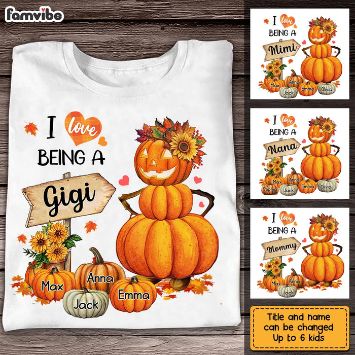 Personalized Fall Grandma Pumpkin T Shirt AG184 23O28 1
