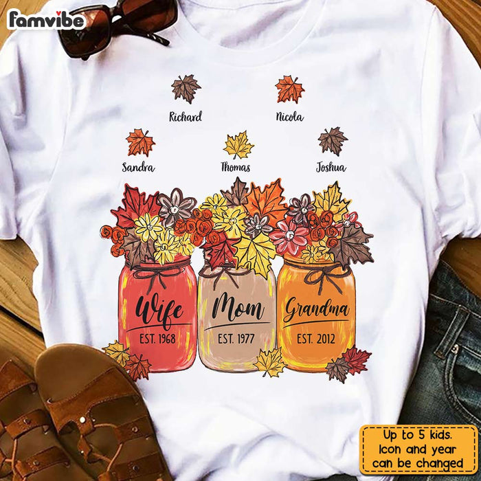 Personalized Fall Grandma T Shirt AG182 32O31 1