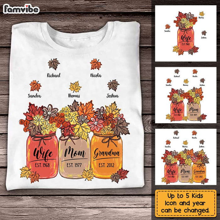 Personalized Fall Grandma T Shirt AG182 32O31 1