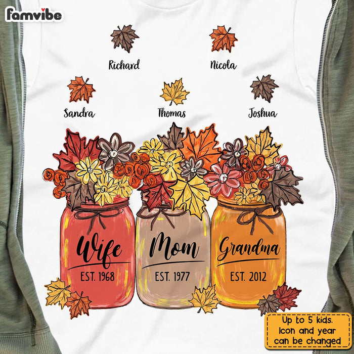 Personalized Fall Grandma T Shirt AG182 32O31 1