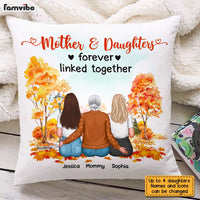 Personalized Fall Mom Daughter Linked Together Pillow AG194 30O31 thumb 1