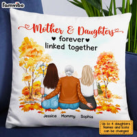Personalized Fall Mom Daughter Linked Together Pillow AG194 30O31 thumb 1