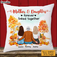 Personalized Fall Mom Daughter Linked Together Pillow AG194 30O31 thumb 1
